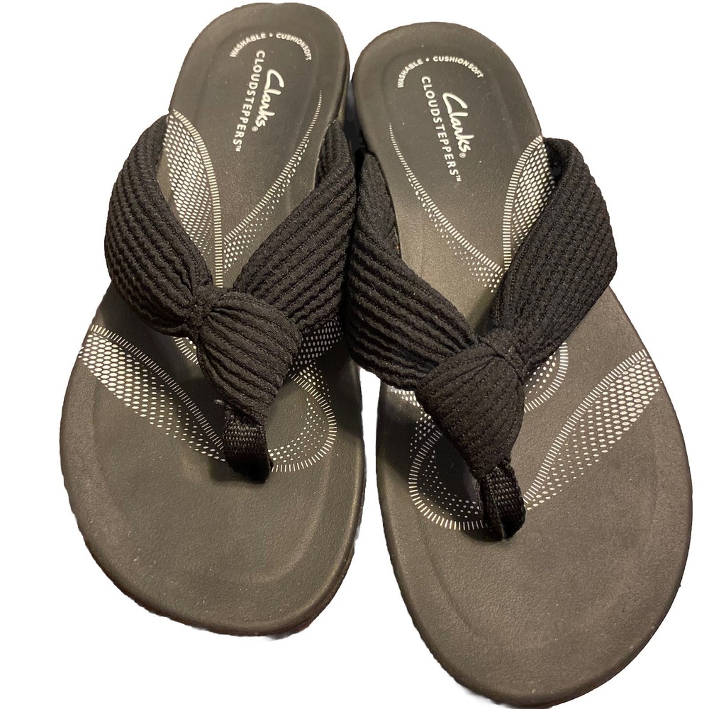 Clarks Cloudsteppers Arla Kaylie Sandals | Women's Size 7M | Black